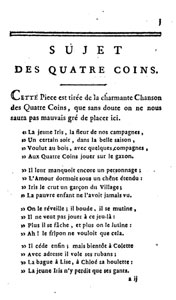 de Beaunoir, Les quatre coins (1791)