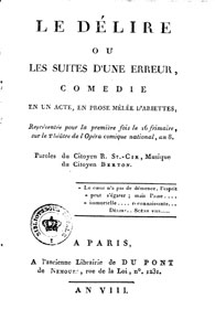 Saint-Cyr, Le d?lire (1799)