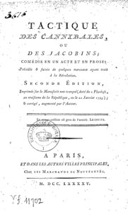 Tactique des cannibales, ou des Jacobins, com?die en un acte et en prose (1795)