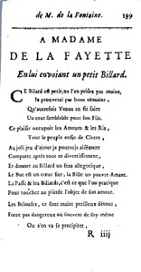 La Fontaine, Lettre ? Madame de La Fayette (1680)