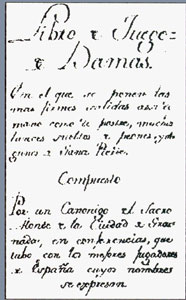 Medula europ?lica calculatoria que ense?a a jugar a las damas, con espada y broquel (1718)
